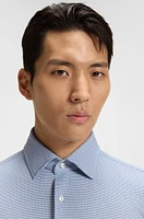 Slim-fit shirt Italian performance-stretch fabric