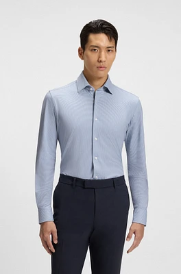 Slim-fit shirt Italian performance-stretch fabric