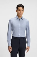 Slim-fit shirt Italian performance-stretch fabric