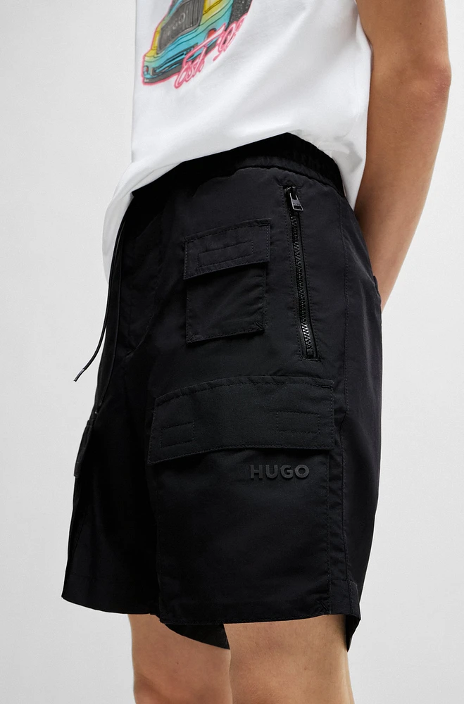 Cargo shorts water-repellent canvas with phone pocket