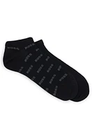 Two-pack of ankle-length socks with branding