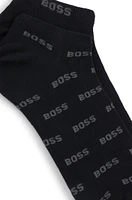 Two-pack of ankle-length socks with branding