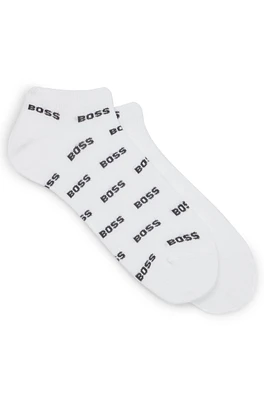 Two-pack of ankle-length socks with branding