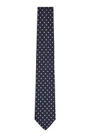 Silk-jacquard tie with micro pattern