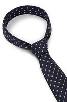 Silk-jacquard tie with micro pattern