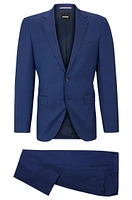 Regular-fit suit a micro-patterned wool blend