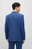 Regular-fit suit a micro-patterned wool blend