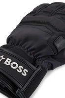 BOSS x Perfect Moment mixed-material ski gloves with leather