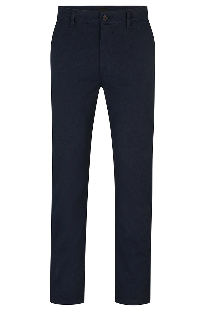 Pantalones tapered fit confeccionados en algodón estructurado