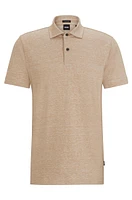 Regular-fit polo shirt cotton and linen