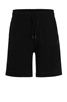 Cotton-terry regular-fit shorts with logo badge