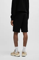 Cotton-terry regular-fit shorts with logo badge