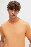 Short-sleeved sweater with micro structure