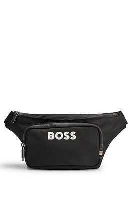 Structured belt bag with contrast logo