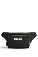 Structured belt bag with contrast logo