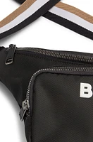 Structured belt bag with contrast logo