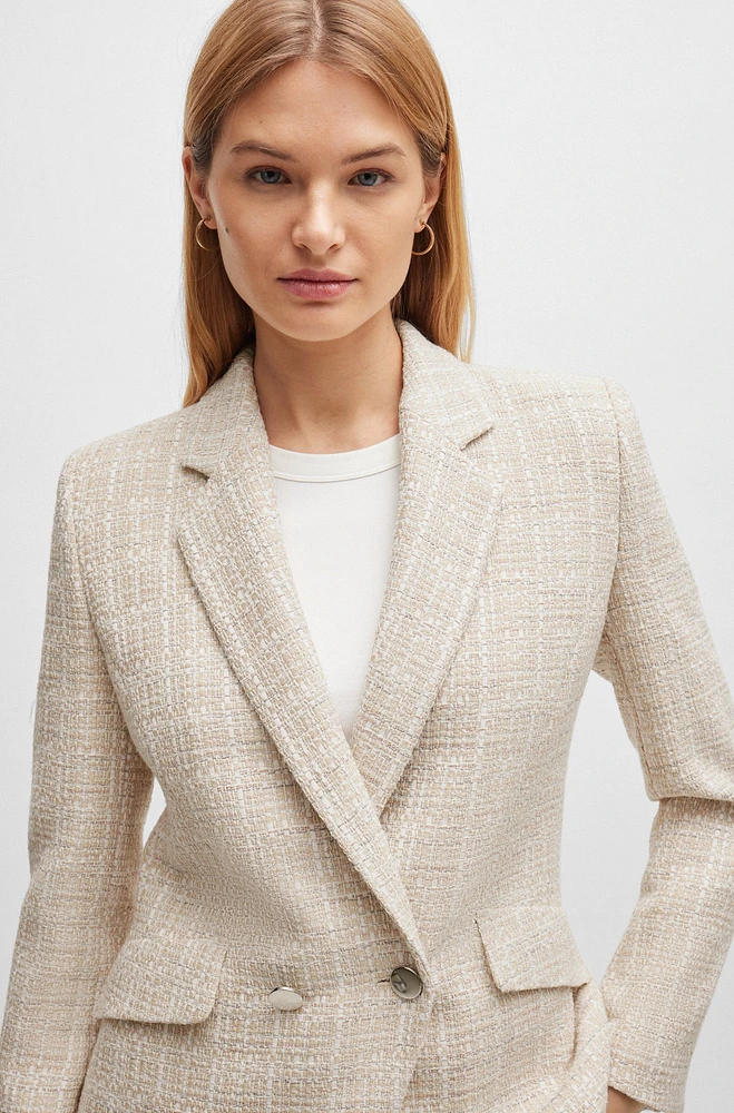 Chaqueta regular fit de tweed