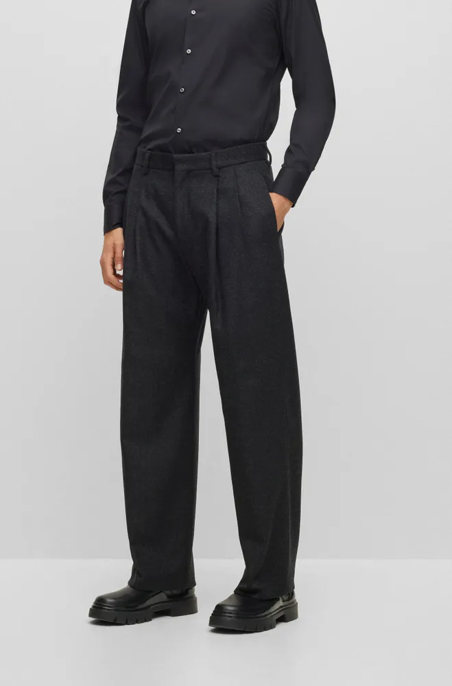 Relaxed-fit pants virgin wool