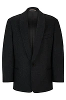 Relaxed-fit jacket virgin wool with shawl collar