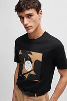 Cotton-jersey regular-fit T-shirt with seasonal artwork