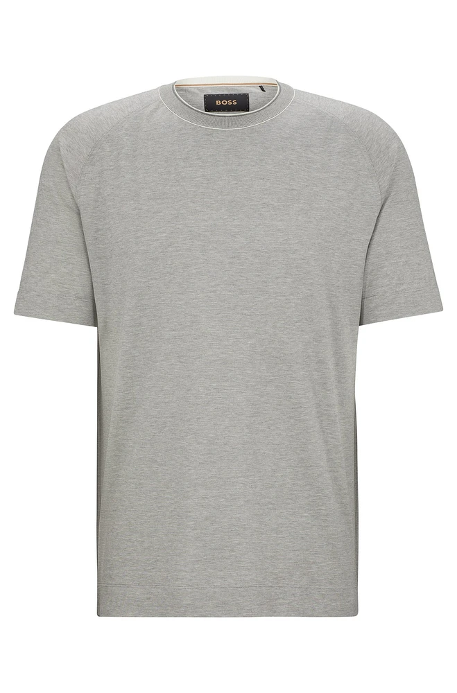 Regular-fit T-shirt cotton and silk