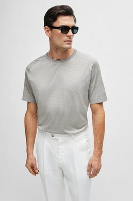 Camiseta regular fit de algodón y seda