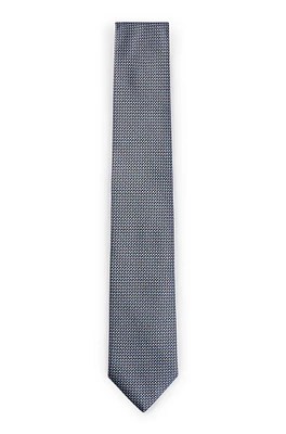 Silk tie with jacquard-woven micro pattern