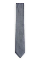 Silk tie with jacquard-woven micro pattern