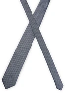 Silk tie with jacquard-woven micro pattern