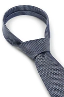 Silk tie with jacquard-woven micro pattern