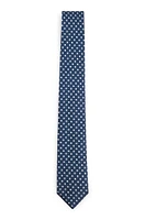 Silk tie with jacquard-woven pattern