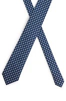 Silk tie with jacquard-woven pattern