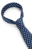 Silk tie with jacquard-woven pattern