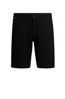 Slim-fit shorts stretch-cotton twill