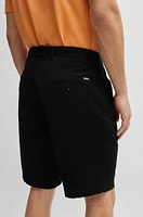 Slim-fit shorts stretch-cotton twill