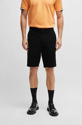 Slim-fit shorts stretch-cotton twill