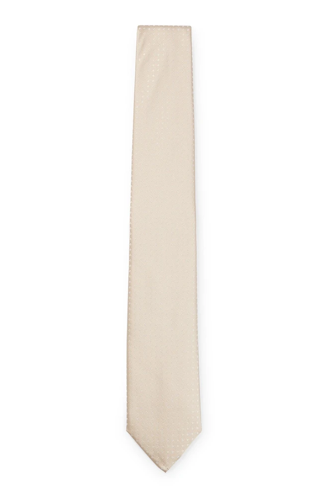 BOSS - Silk-blend tie with all-over jacquard pattern