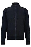 Packable zip-up sweatshirt with air-mesh panels