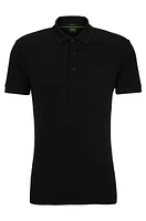 Slim-fit polo shirt with mesh logo