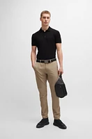 Slim-fit polo shirt with mesh logo