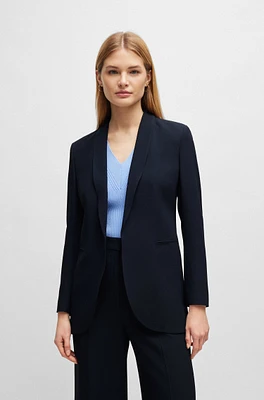 Regular-fit jacket with edge-to-edge front