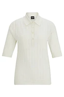 Knit polo Linen-blend