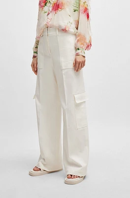 Straight-fit trousers a cotton blend