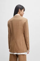 Regular-fit jacket a linen blend