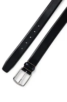 Italian-leather belt with contrast stitching