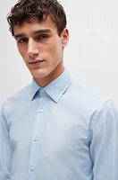 Slim-fit shirt structured stretch cotton