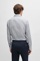 Slim-fit shirt printed performance-stretch twill