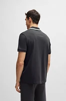 Cotton-jersey polo shirt with logo artwork