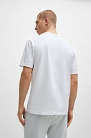 BOSS - Regular-fit T-shirt stretch cotton with logo artwork White