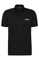 Degradé-jacquard polo shirt with contrast logo